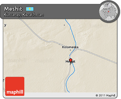 Shaded Relief 3D Map of Meshit