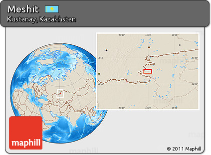 Shaded Relief Location Map of Meshit