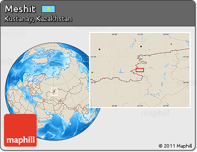 Shaded Relief Location Map of Meshit