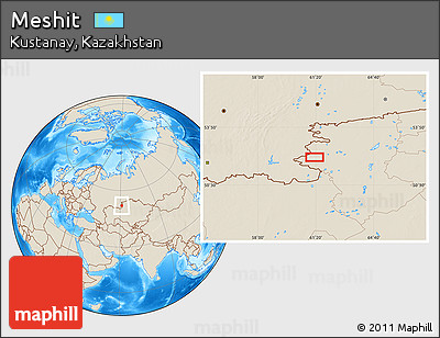 Shaded Relief Location Map of Meshit