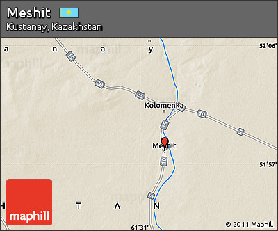 Shaded Relief Map of Meshit