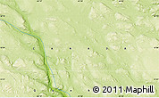 Physical Map of the area around 52° 6' 54" N, 61° 58' 30" W