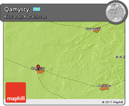 Physical 3D Map of Qamysty