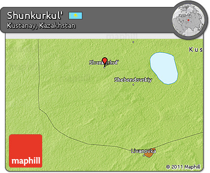 Physical 3D Map of Shunkurkul'