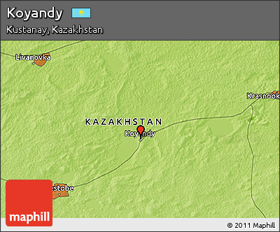 Physical 3D Map of Koyandy