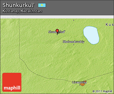 Physical 3D Map of Shunkurkul'