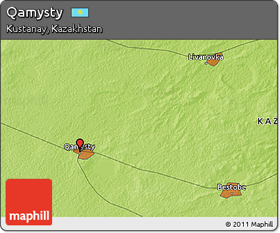 Physical 3D Map of Qamysty