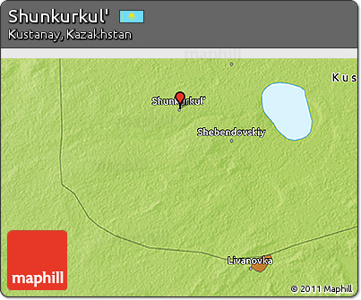 Physical 3D Map of Shunkurkul'