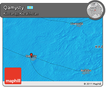 Political 3D Map of Qamysty