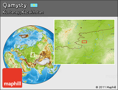 Physical Location Map of Qamysty