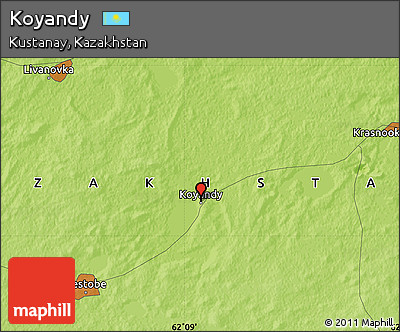 Physical Map of Koyandy