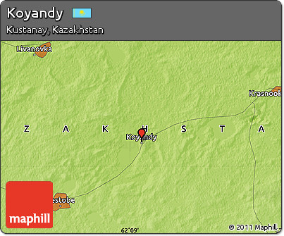 Physical Map of Koyandy