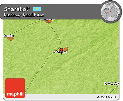 Physical 3D Map of Sharakol'