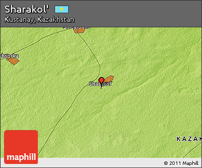 Physical 3D Map of Sharakol'
