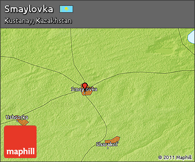 Physical 3D Map of Smaylovka