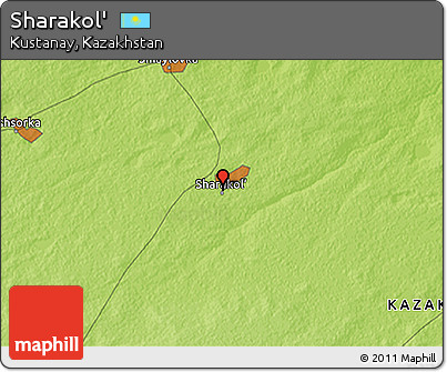 Physical 3D Map of Sharakol'