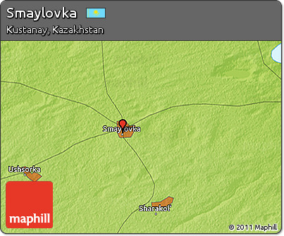 Physical 3D Map of Smaylovka