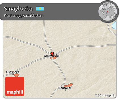 Shaded Relief 3D Map of Smaylovka