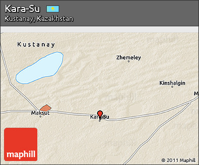 Shaded Relief 3D Map of Kara-Su