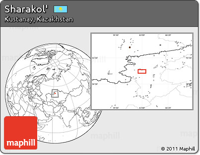 Blank Location Map of Sharakol'