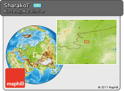 Physical Location Map of Sharakol'