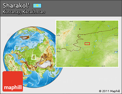 Physical Location Map of Sharakol'