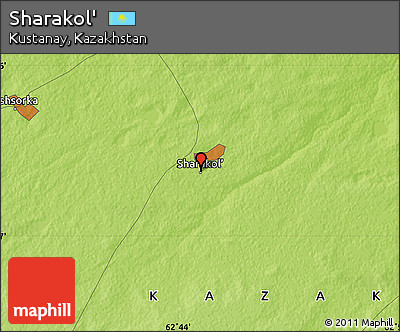 Physical Map of Sharakol'