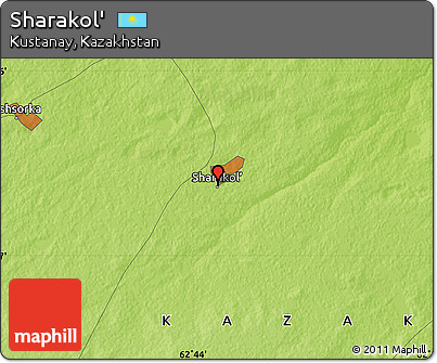 Physical Map of Sharakol'
