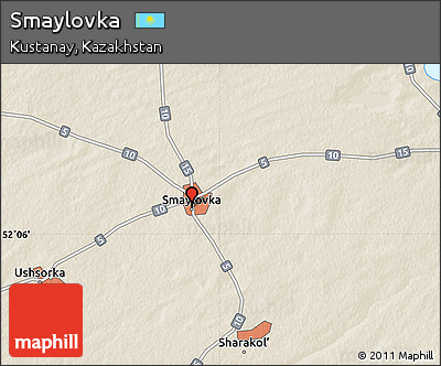 Shaded Relief Map of Smaylovka
