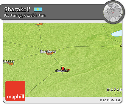Physical Panoramic Map of Sharakol'