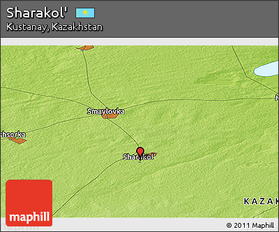 Physical Panoramic Map of Sharakol'