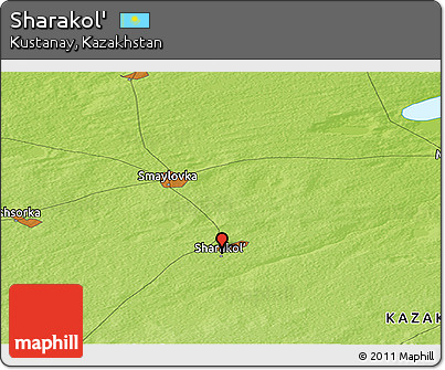 Physical Panoramic Map of Sharakol'