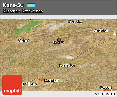 Satellite Panoramic Map of Kara-Su