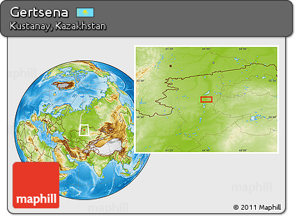 Physical Location Map of Gertsena
