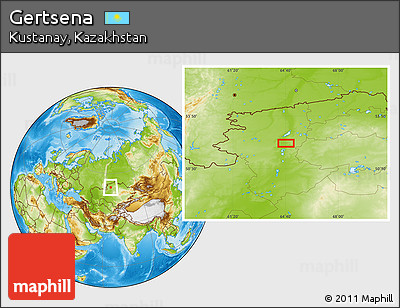 Physical Location Map of Gertsena