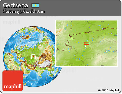 Physical Location Map of Gertsena