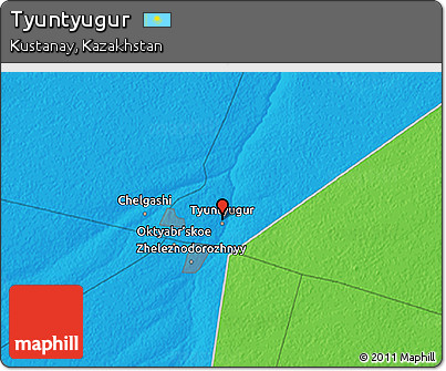 Political 3D Map of Tyuntyugur