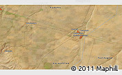Satellite 3D Map of the area around 52° 6' 54" N, 65° 31' 30" E