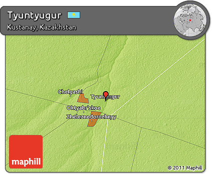 Physical Map of Tyuntyugur