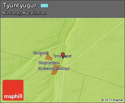 Physical Map of Tyuntyugur