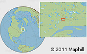 Savanna Style Location Map of the area around 52° 6' 54" N, 67° 4' 29" W