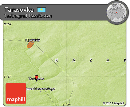 Physical Map of Tarasovka