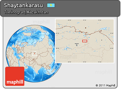 Shaded Relief Location Map of Shaytankarasu