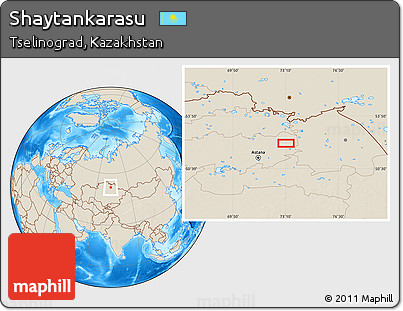 Shaded Relief Location Map of Shaytankarasu