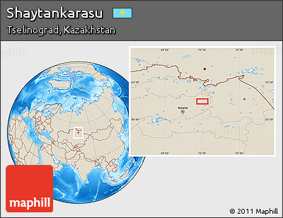 Shaded Relief Location Map of Shaytankarasu