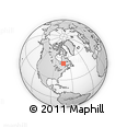 Outline Map of the Area around 52° 6' 54" N, 73° 1' 30" W, rectangular outline