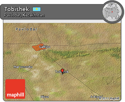 Satellite 3D Map of Tobishek