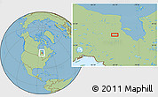 Savanna Style Location Map of the area around 52° 6' 54" N, 83° 13' 29" W