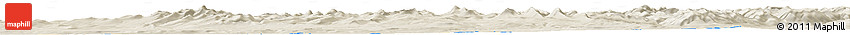 Shaded Relief Horizon Map of the Area around 52° 6' 54" N, 97° 49' 29" E