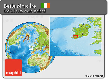 Physical Location Map of Baile Mhic Íre